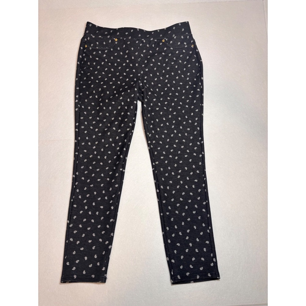 MICHAEL KORS PAISLEY LEGGINGS WOMEN'S BLACK HIGH RISE STRETCH